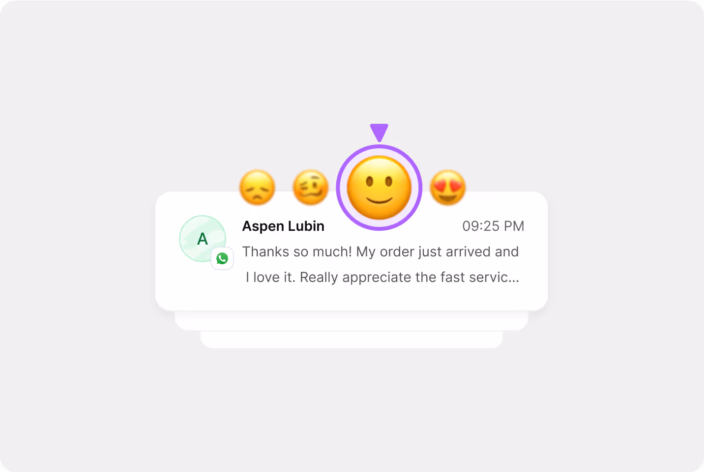 Measure satisfaction in real time ✓